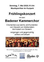 Badener Kammerchor Fruhlingskonzert Flyer web