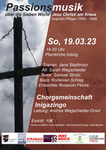 Plakat Passion Chorgemeinschaft Inigazingo