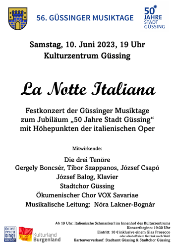 Stadtchor Gssing La Notte Italiana 10062023
